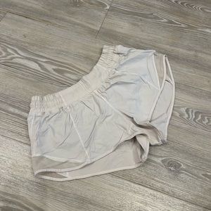 heather white lulu shorts